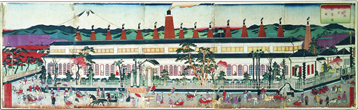 山梨県甲府勧業場之図